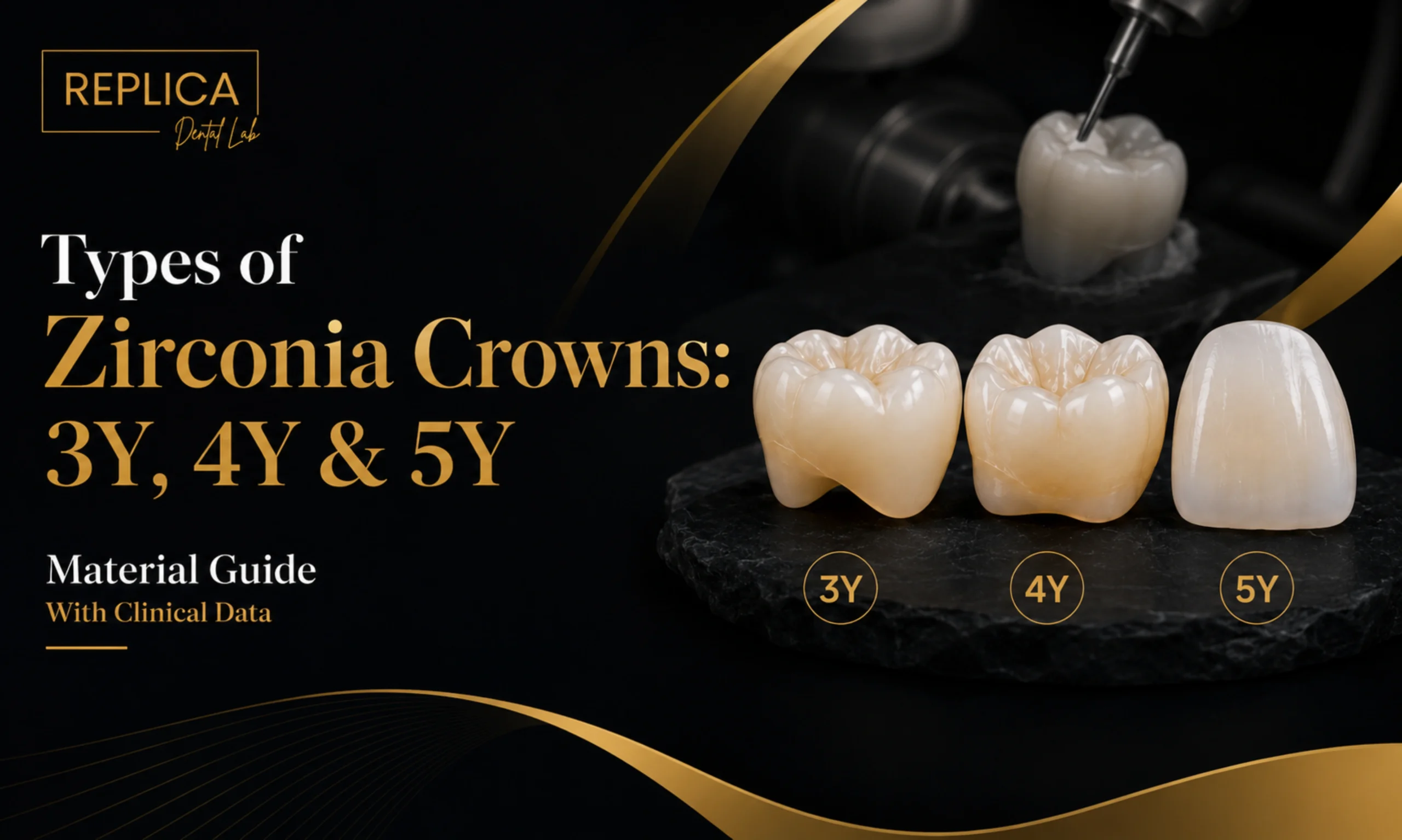 Types of Zirconia Crowns: 3Y, 4Y & 5Y Material Guide (With Clinical Data)